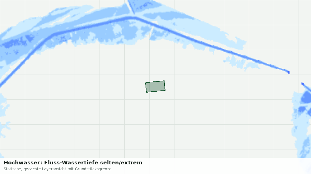 Statische Kartenansicht: Hochwasser: Fluss-Wassertiefe selten/extrem