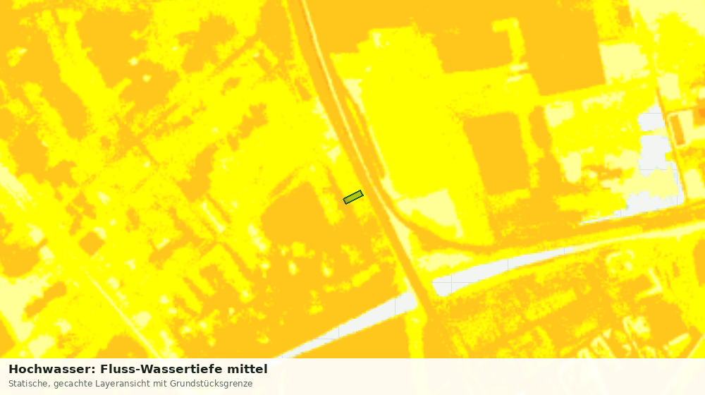 Statische Kartenansicht: Hochwasser: Fluss-Wassertiefe mittel