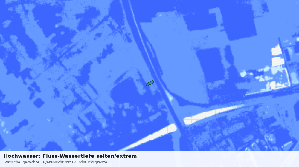 Statische Kartenansicht: Hochwasser: Fluss-Wassertiefe selten/extrem