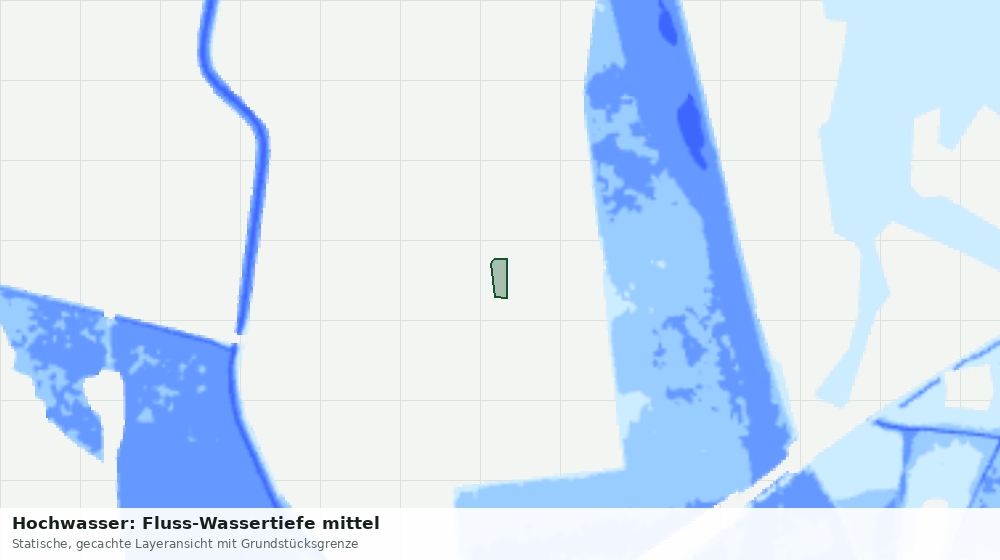 Statische Kartenansicht: Hochwasser: Fluss-Wassertiefe mittel