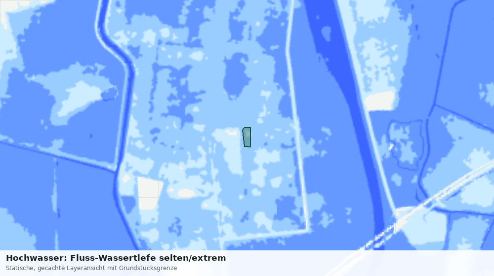 Statische Kartenansicht: Hochwasser: Fluss-Wassertiefe selten/extrem