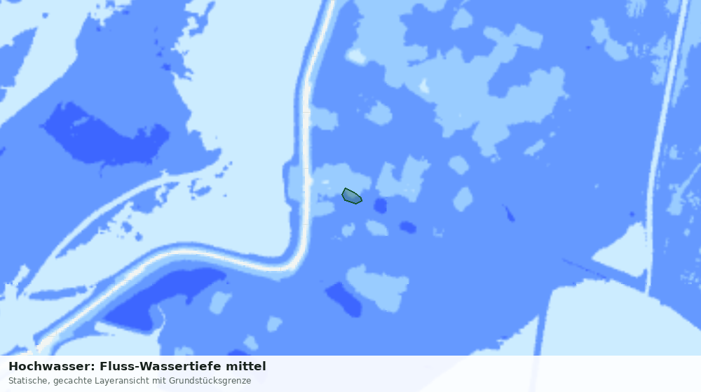 Statische Kartenansicht: Hochwasser: Fluss-Wassertiefe mittel