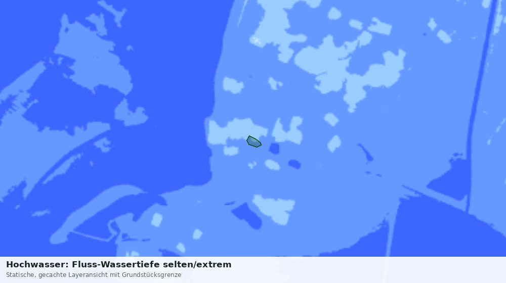 Statische Kartenansicht: Hochwasser: Fluss-Wassertiefe selten/extrem