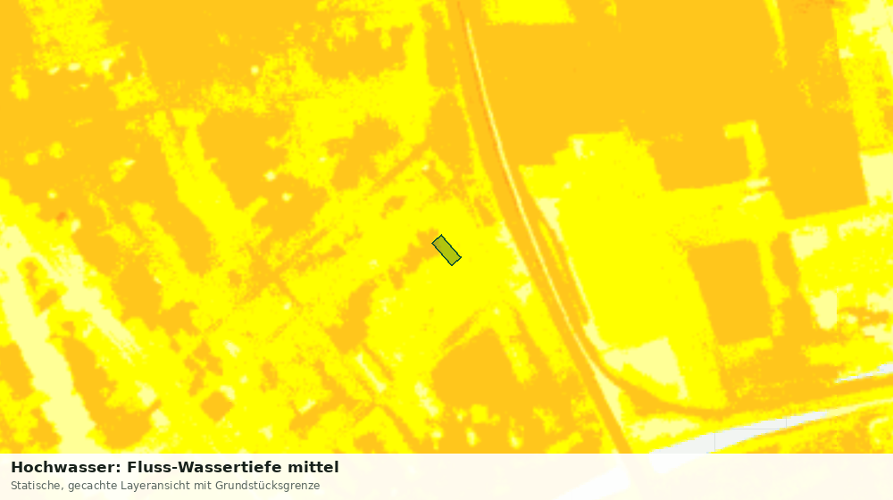 Statische Kartenansicht: Hochwasser: Fluss-Wassertiefe mittel