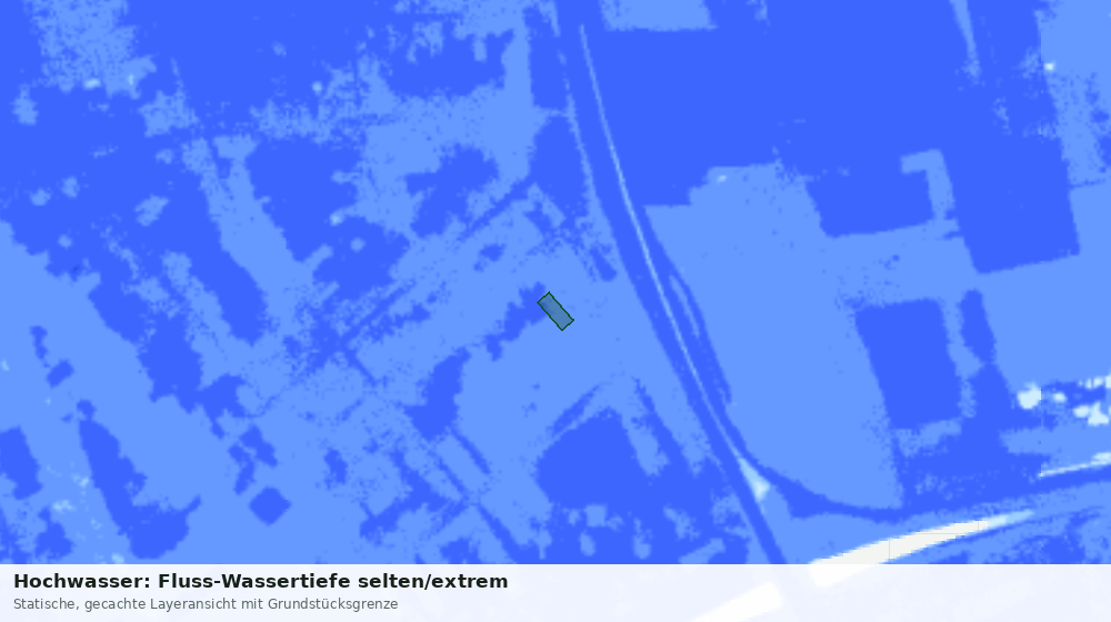 Statische Kartenansicht: Hochwasser: Fluss-Wassertiefe selten/extrem