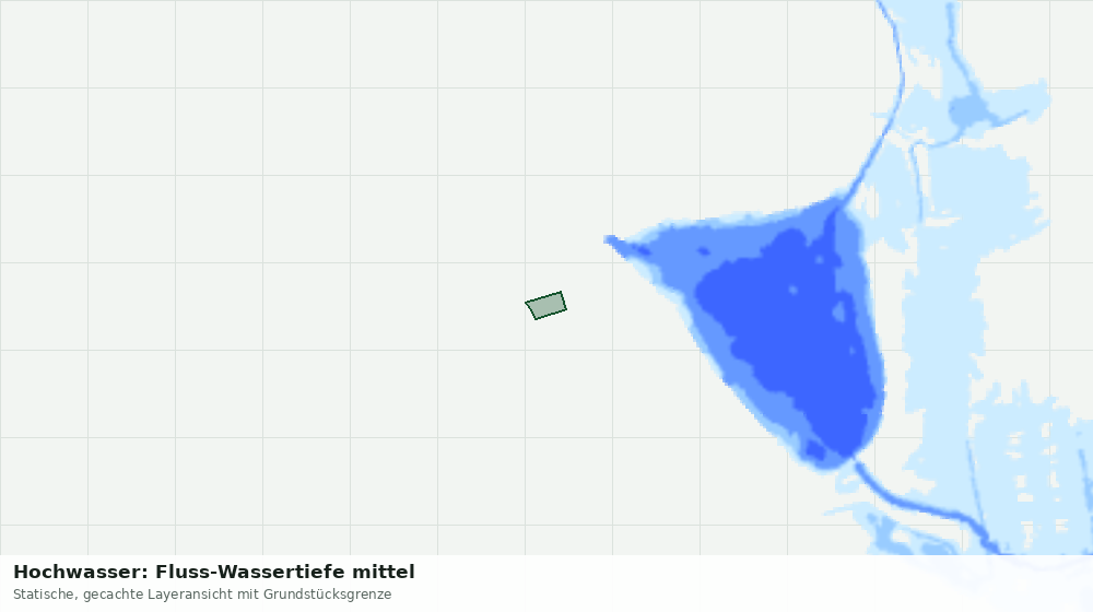 Statische Kartenansicht: Hochwasser: Fluss-Wassertiefe mittel