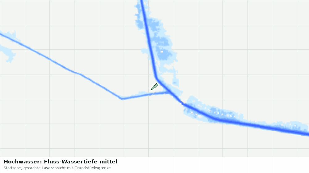 Statische Kartenansicht: Hochwasser: Fluss-Wassertiefe mittel