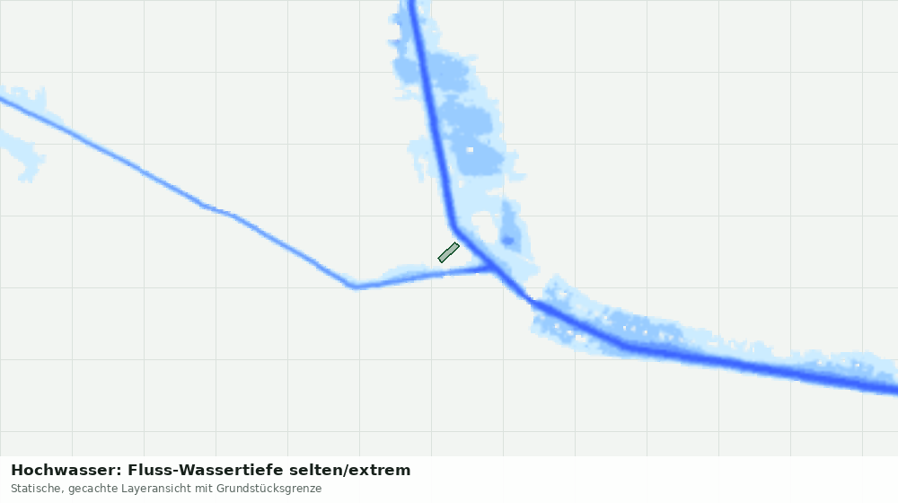 Statische Kartenansicht: Hochwasser: Fluss-Wassertiefe selten/extrem