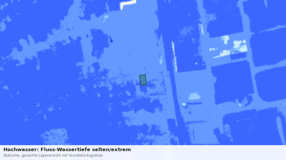 Statische Kartenansicht: Hochwasser: Fluss-Wassertiefe selten/extrem