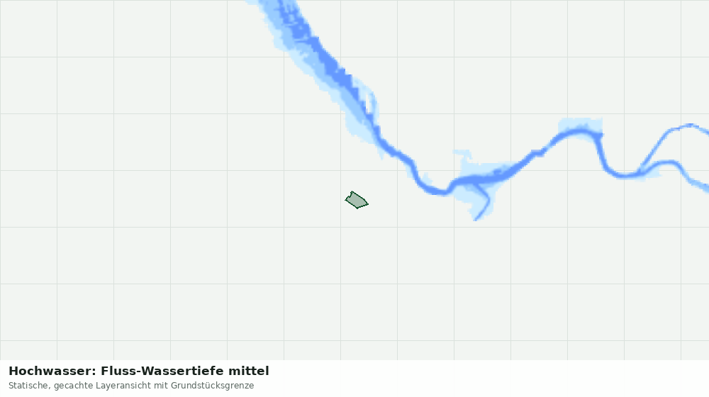 Statische Kartenansicht: Hochwasser: Fluss-Wassertiefe mittel
