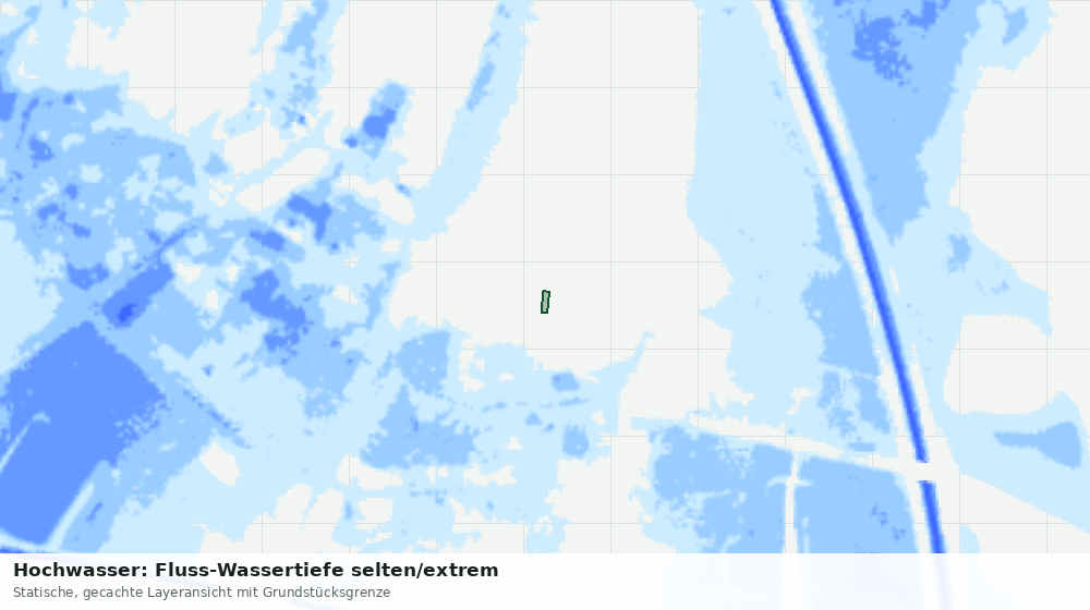 Statische Kartenansicht: Hochwasser: Fluss-Wassertiefe selten/extrem