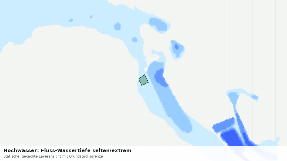 Statische Kartenansicht: Hochwasser: Fluss-Wassertiefe selten/extrem