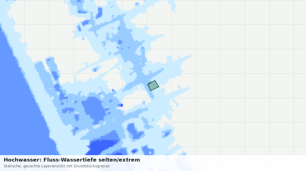 Statische Kartenansicht: Hochwasser: Fluss-Wassertiefe selten/extrem