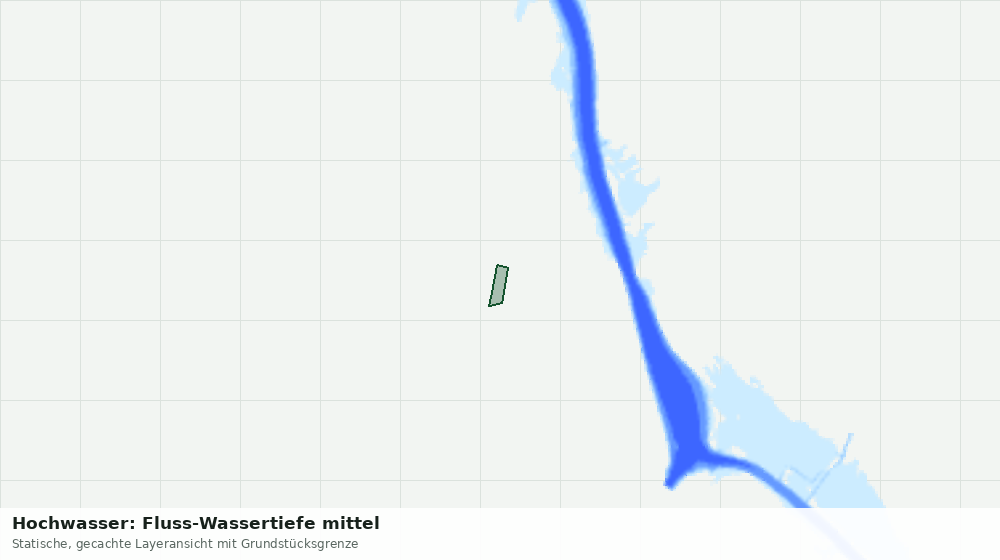 Statische Kartenansicht: Hochwasser: Fluss-Wassertiefe mittel