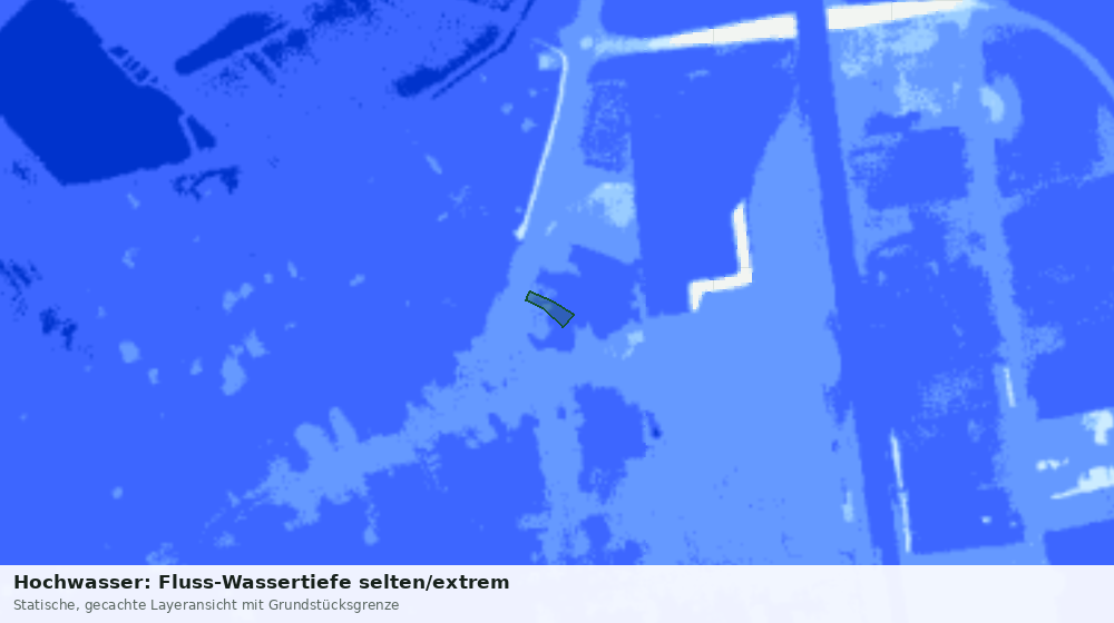 Statische Kartenansicht: Hochwasser: Fluss-Wassertiefe selten/extrem