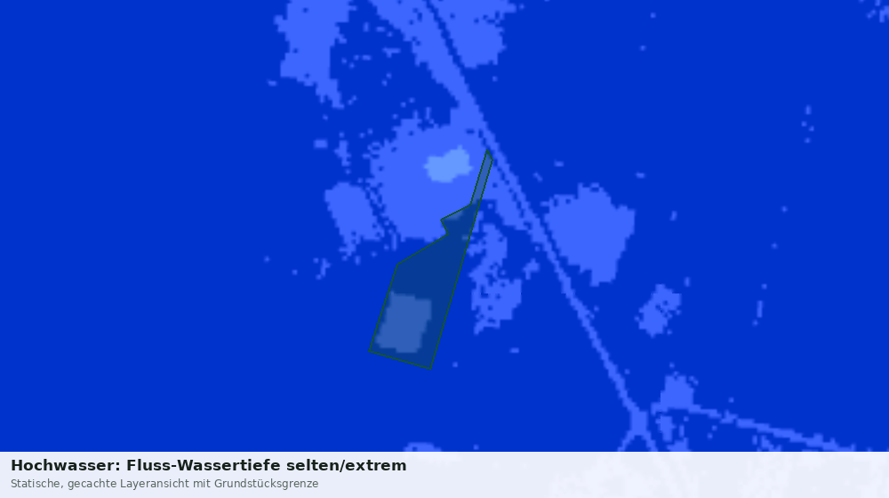 Statische Kartenansicht: Hochwasser: Fluss-Wassertiefe selten/extrem