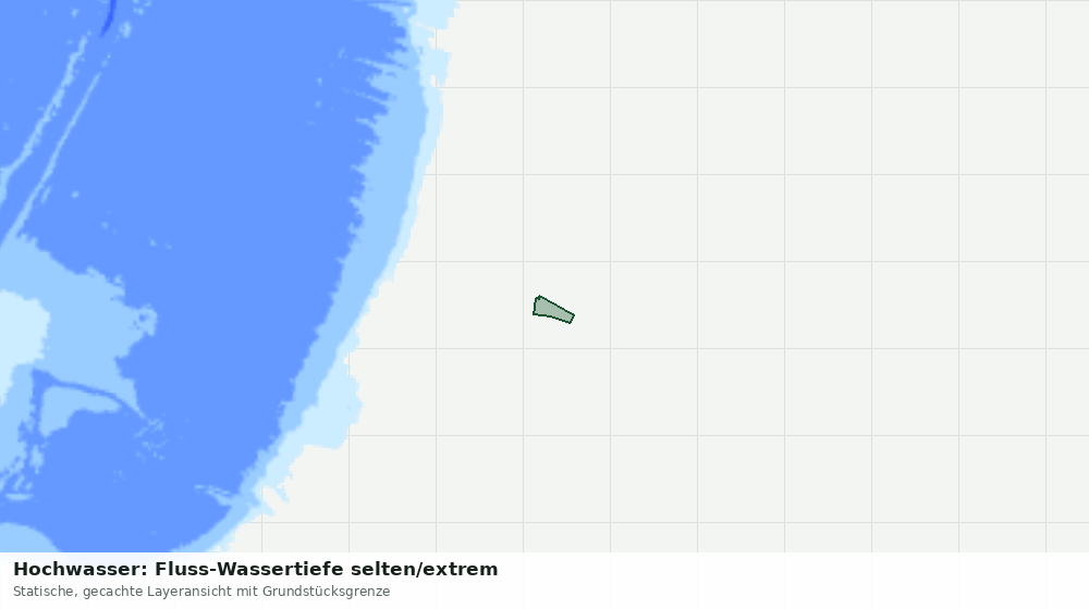 Statische Kartenansicht: Hochwasser: Fluss-Wassertiefe selten/extrem