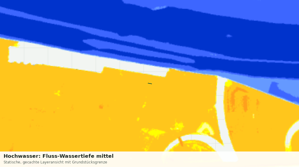 Statische Kartenansicht: Hochwasser: Fluss-Wassertiefe mittel