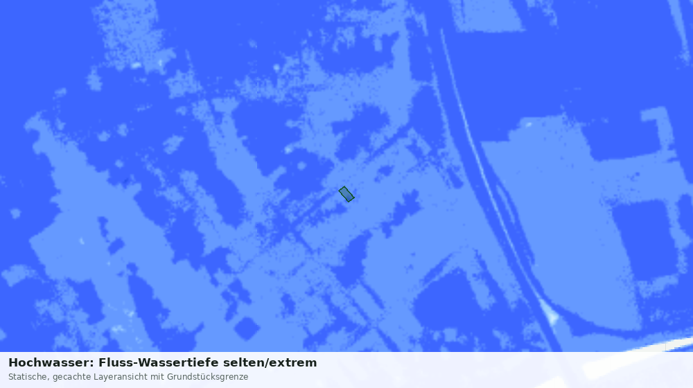 Statische Kartenansicht: Hochwasser: Fluss-Wassertiefe selten/extrem