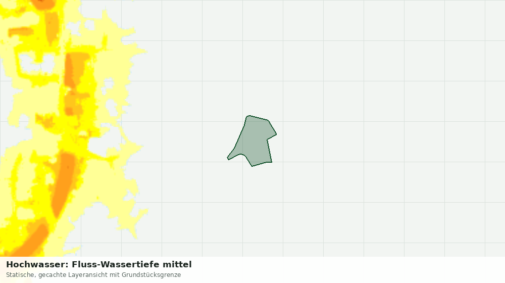 Statische Kartenansicht: Hochwasser: Fluss-Wassertiefe mittel