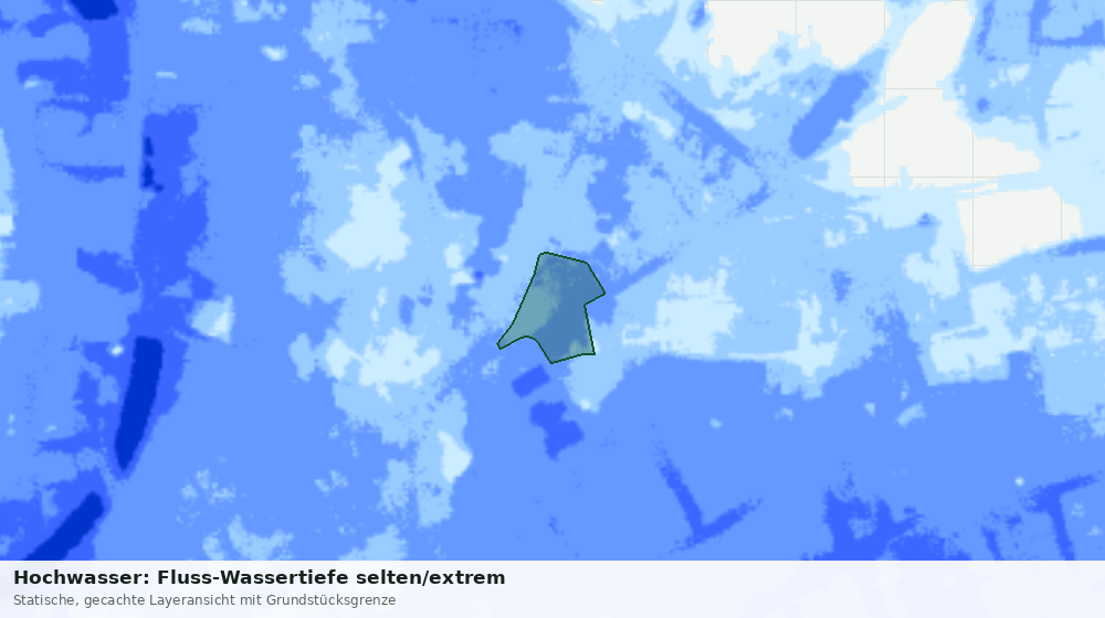 Statische Kartenansicht: Hochwasser: Fluss-Wassertiefe selten/extrem