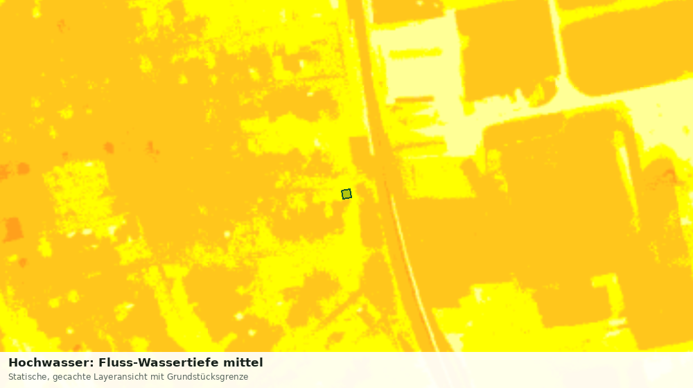 Statische Kartenansicht: Hochwasser: Fluss-Wassertiefe mittel