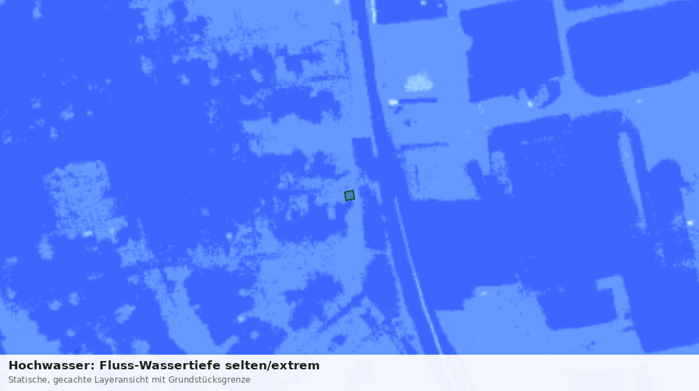 Statische Kartenansicht: Hochwasser: Fluss-Wassertiefe selten/extrem