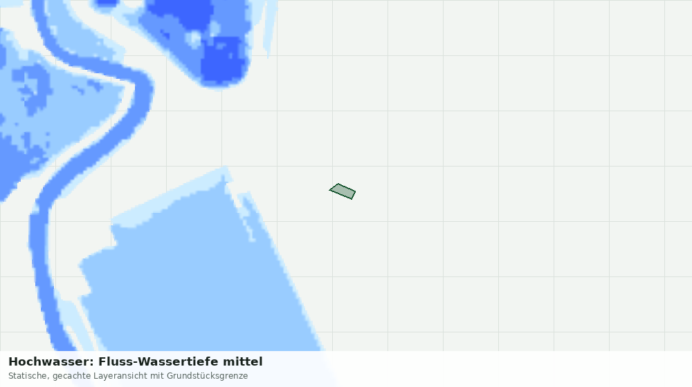 Statische Kartenansicht: Hochwasser: Fluss-Wassertiefe mittel