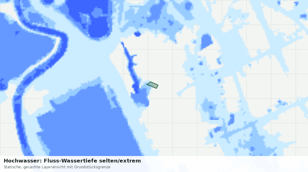 Statische Kartenansicht: Hochwasser: Fluss-Wassertiefe selten/extrem