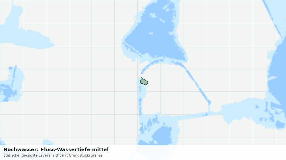 Statische Kartenansicht: Hochwasser: Fluss-Wassertiefe mittel