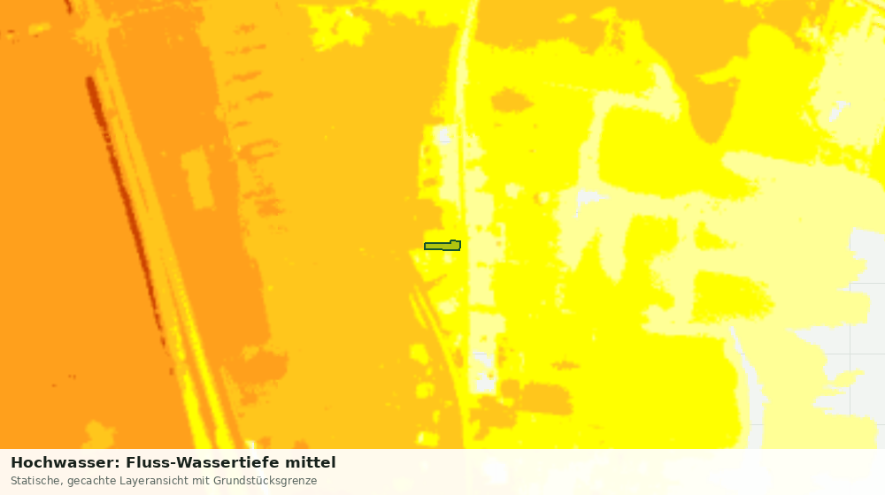 Statische Kartenansicht: Hochwasser: Fluss-Wassertiefe mittel