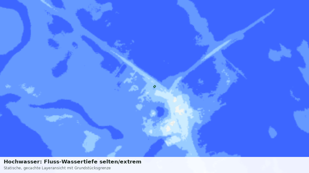 Statische Kartenansicht: Hochwasser: Fluss-Wassertiefe selten/extrem