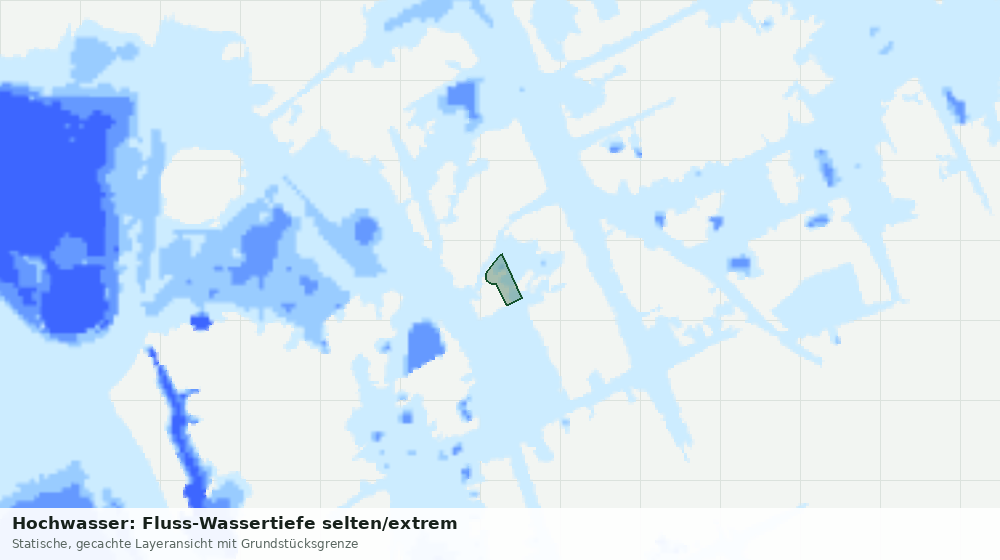 Statische Kartenansicht: Hochwasser: Fluss-Wassertiefe selten/extrem