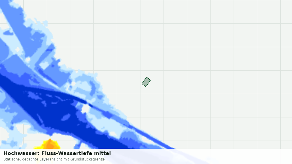 Statische Kartenansicht: Hochwasser: Fluss-Wassertiefe mittel
