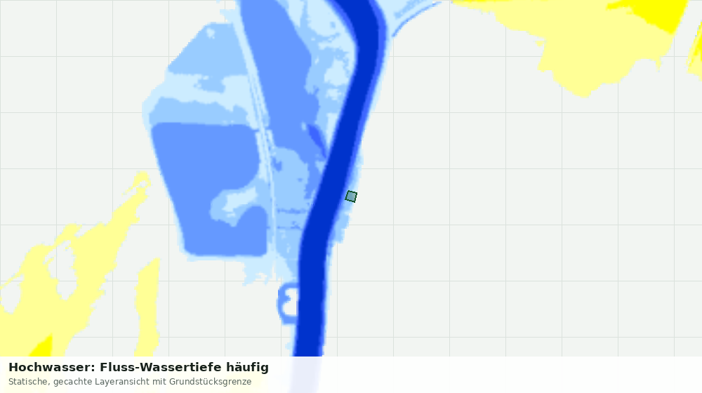 Statische Kartenansicht: Hochwasser: Fluss-Wassertiefe häufig