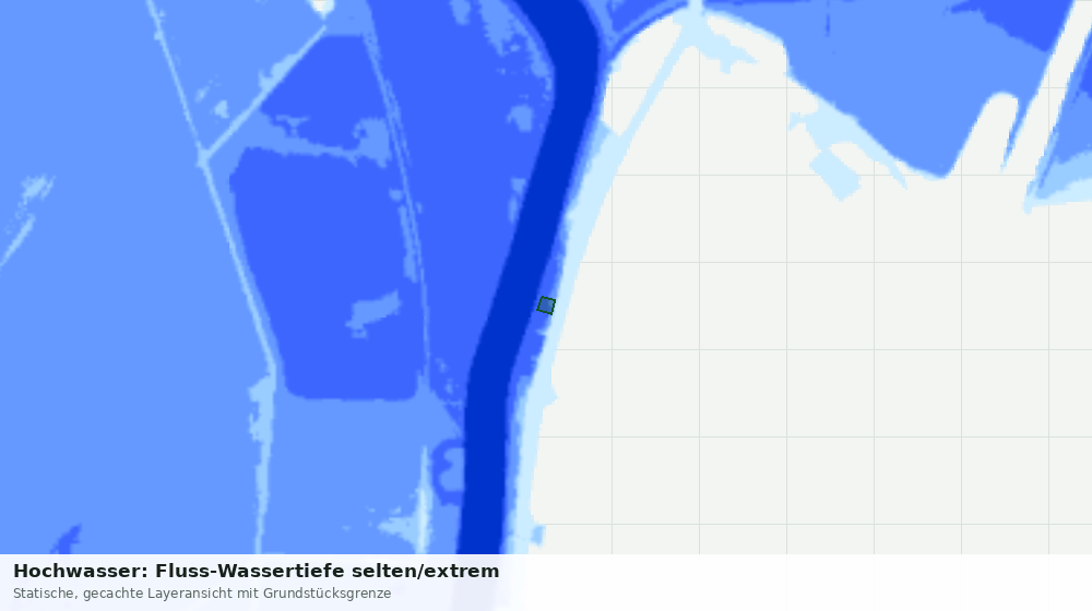 Statische Kartenansicht: Hochwasser: Fluss-Wassertiefe selten/extrem