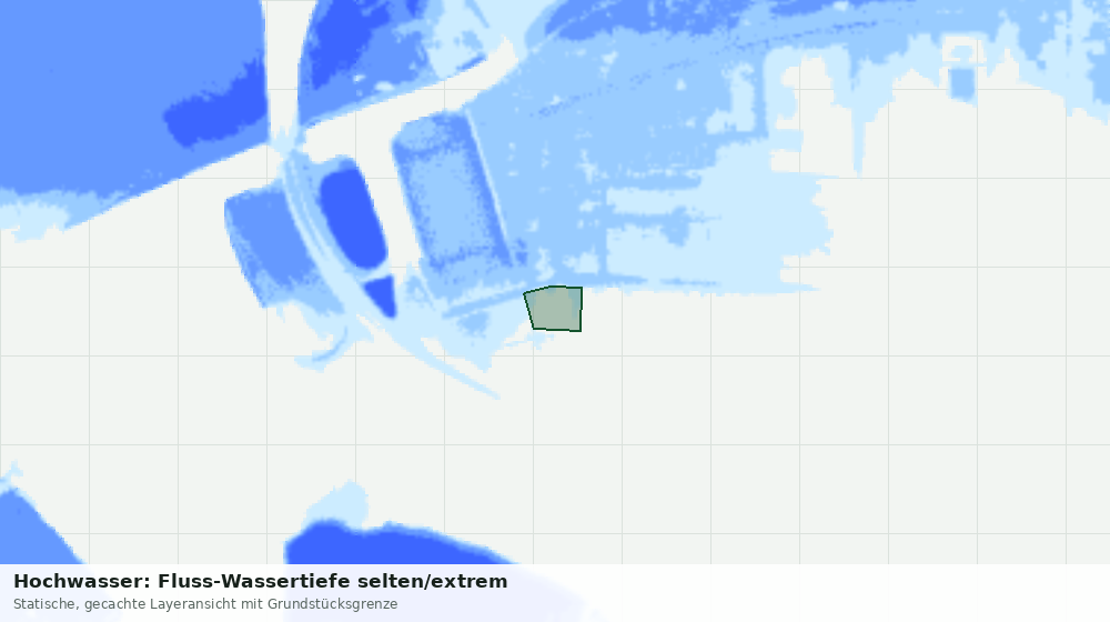 Statische Kartenansicht: Hochwasser: Fluss-Wassertiefe selten/extrem