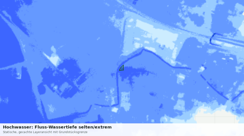 Statische Kartenansicht: Hochwasser: Fluss-Wassertiefe selten/extrem