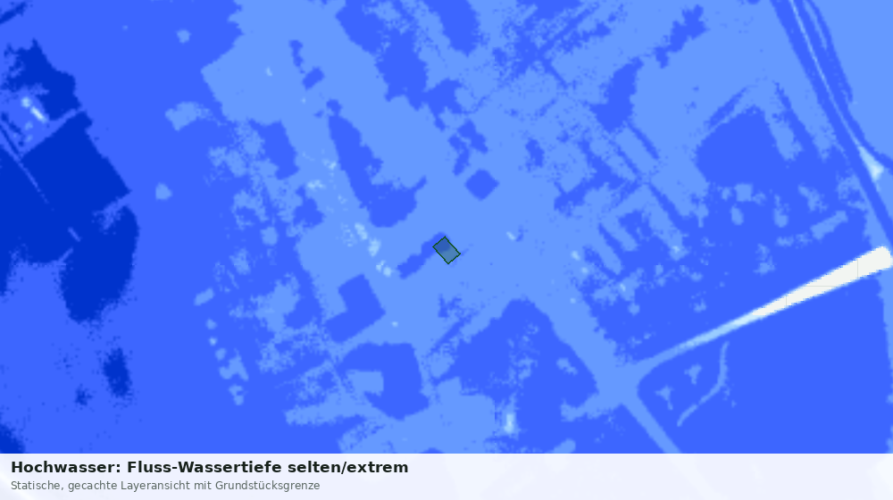 Statische Kartenansicht: Hochwasser: Fluss-Wassertiefe selten/extrem