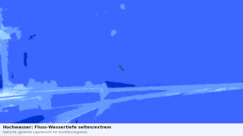 Statische Kartenansicht: Hochwasser: Fluss-Wassertiefe selten/extrem