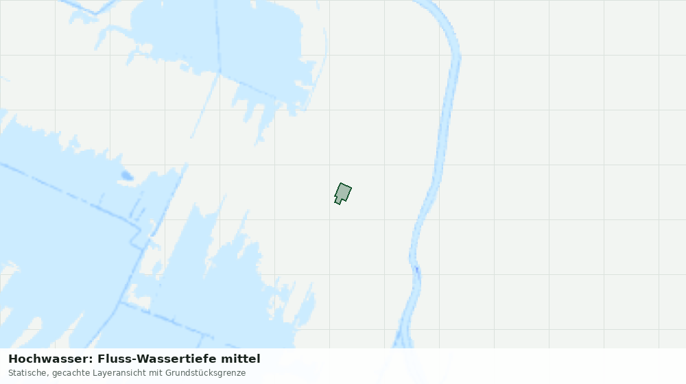 Statische Kartenansicht: Hochwasser: Fluss-Wassertiefe mittel
