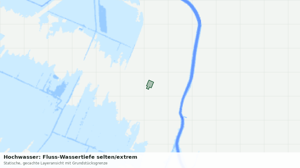 Statische Kartenansicht: Hochwasser: Fluss-Wassertiefe selten/extrem