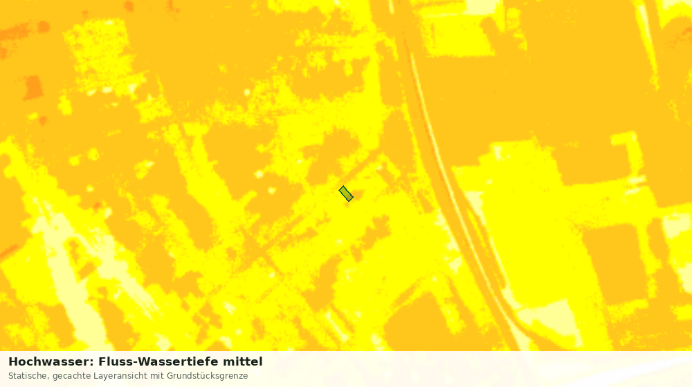Statische Kartenansicht: Hochwasser: Fluss-Wassertiefe mittel