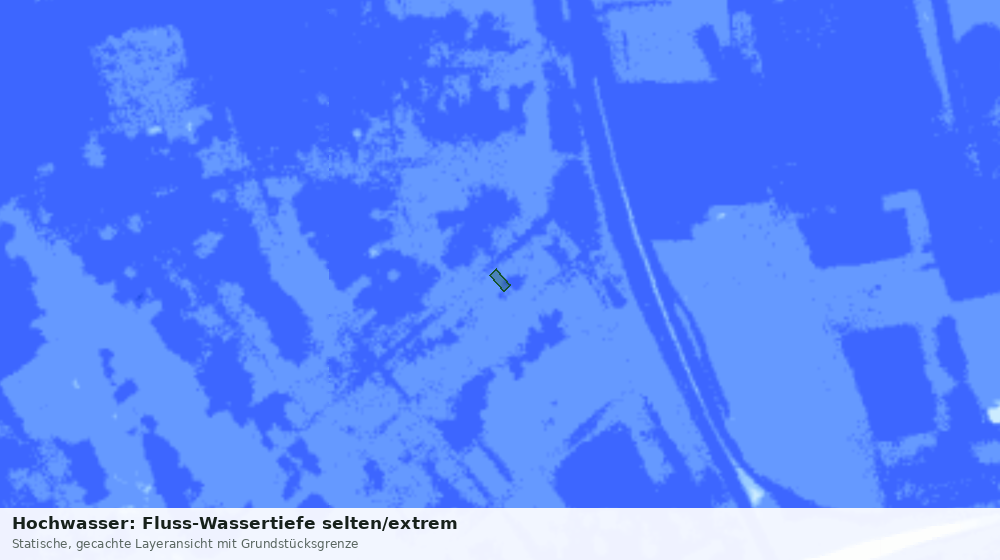 Statische Kartenansicht: Hochwasser: Fluss-Wassertiefe selten/extrem