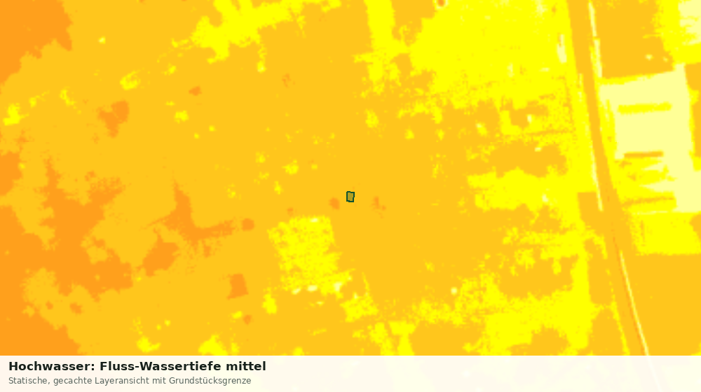 Statische Kartenansicht: Hochwasser: Fluss-Wassertiefe mittel
