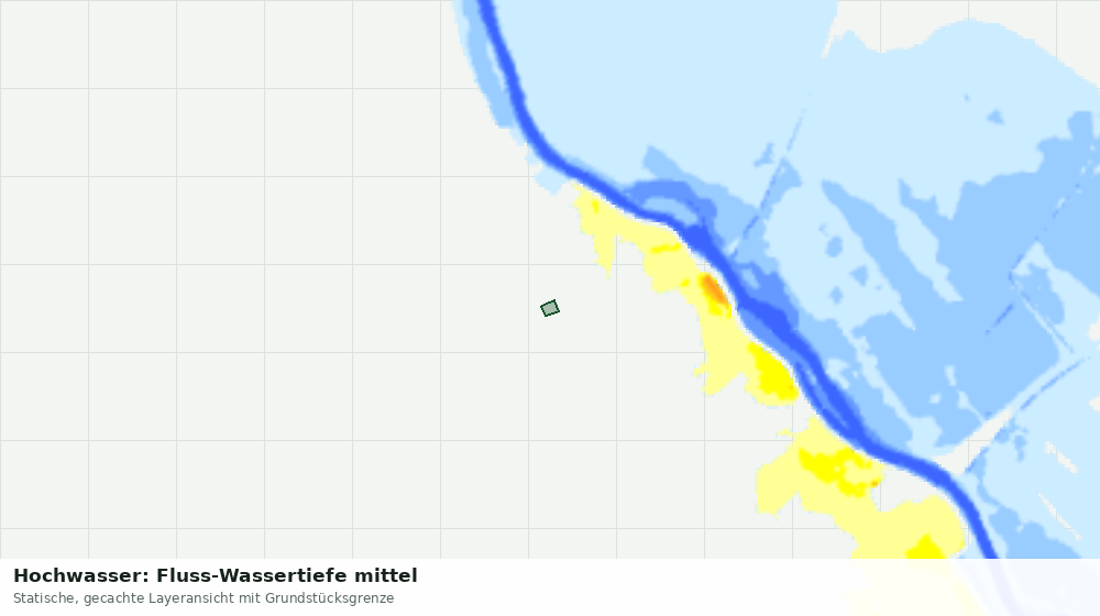 Statische Kartenansicht: Hochwasser: Fluss-Wassertiefe mittel