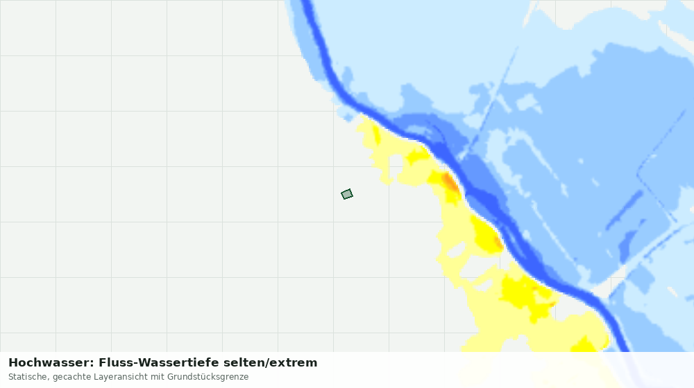 Statische Kartenansicht: Hochwasser: Fluss-Wassertiefe selten/extrem