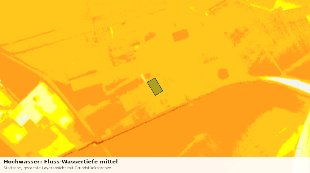 Statische Kartenansicht: Hochwasser: Fluss-Wassertiefe mittel