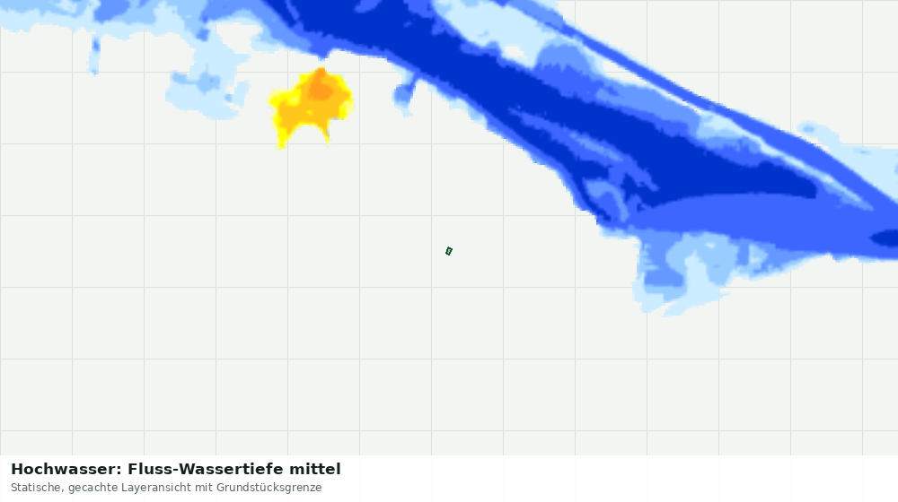 Statische Kartenansicht: Hochwasser: Fluss-Wassertiefe mittel