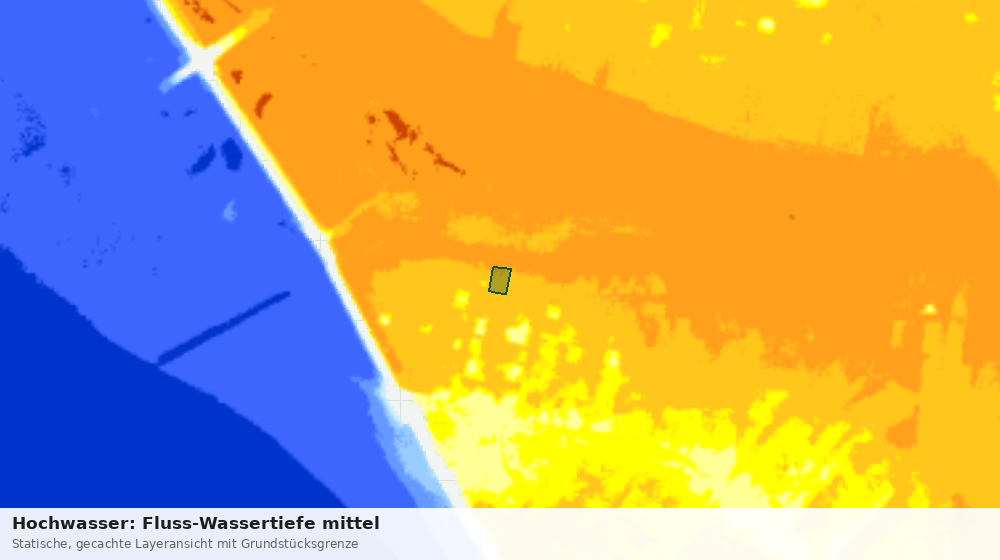Statische Kartenansicht: Hochwasser: Fluss-Wassertiefe mittel